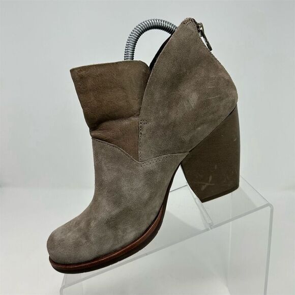 Kork-Ease Castaneda Women's Light Brown Gray Ankle Booties Size 8 Zip Closure - Picture 4 of 14